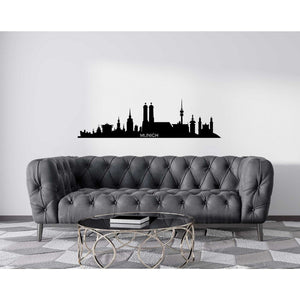 Decorazione in Metallo Monaco, Nero, Metallo, 100x0,15x27 cm, DESIGN MANIA