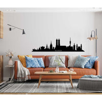 Decorazione in Metallo Monaco, Nero, Metallo, 100x0,15x27 cm, DESIGN MANIA