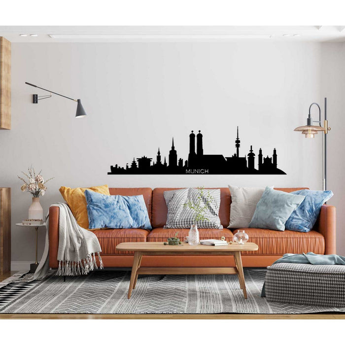 Decorazione in Metallo Monaco, Nero, Metallo, 100x0,15x27 cm, DESIGN MANIA