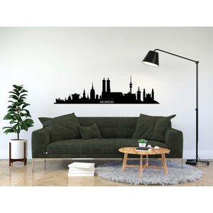 Decorazione in Metallo Monaco, Nero, Metallo, 100x0,15x27 cm, DESIGN MANIA