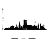 Decorazione in Metallo Monaco, Nero, Metallo, 100x0,15x27 cm, DESIGN MANIA