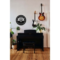 Decorazione in Metallo Oroscopo Bilancia, Nero, Metallo, 50x0,15x50 cm, DESIGN MANIA