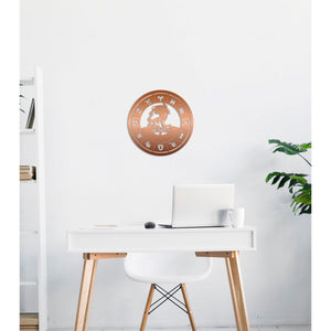 Decorazione in Metallo Oroscopo Acquario 1, Rame, Metallo, 50x0,15x50 cm, DESIGN MANIA