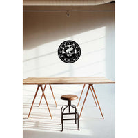 Decorazione in Metallo Oroscopo Pesci, Nero, Metallo, 50x0,15x50 cm, DESIGN MANIA