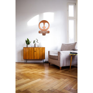 Decorazione in Metallo Oroscopo Gemelli 4, Rame, Metallo, 36x0,15x50 cm, DESIGN MANIA