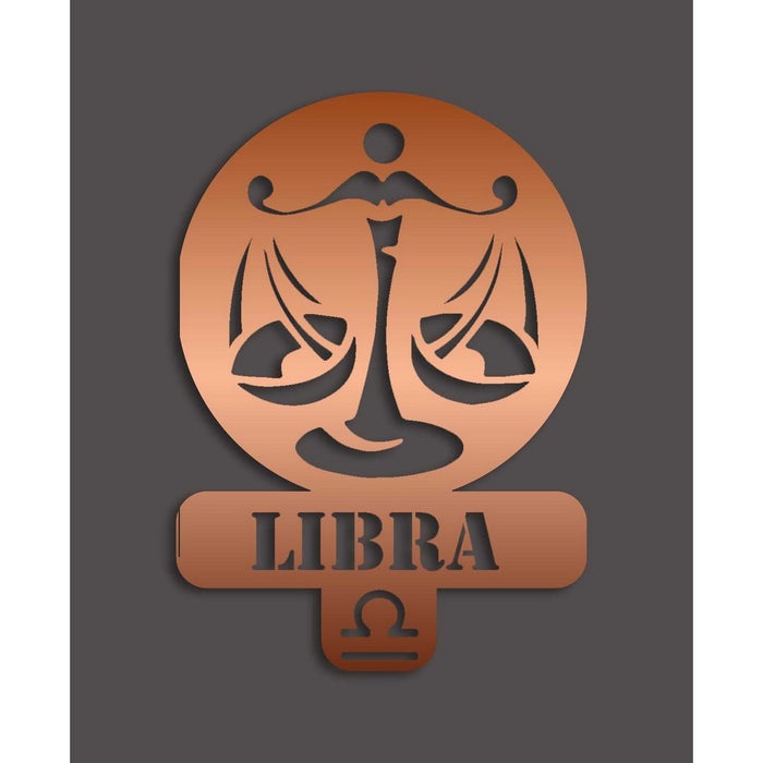 Decorazione in Metallo Oroscopo Bilancia 4, Rame, Metallo, 36x0,15x50 cm, DESIGN MANIA