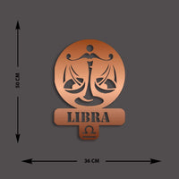 Decorazione in Metallo Oroscopo Bilancia 4, Rame, Metallo, 36x0,15x50 cm, DESIGN MANIA