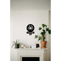 Decorazione in Metallo Oroscopo Cancro 3, Nero, Metallo, 36x0,15x50 cm, DESIGN MANIA