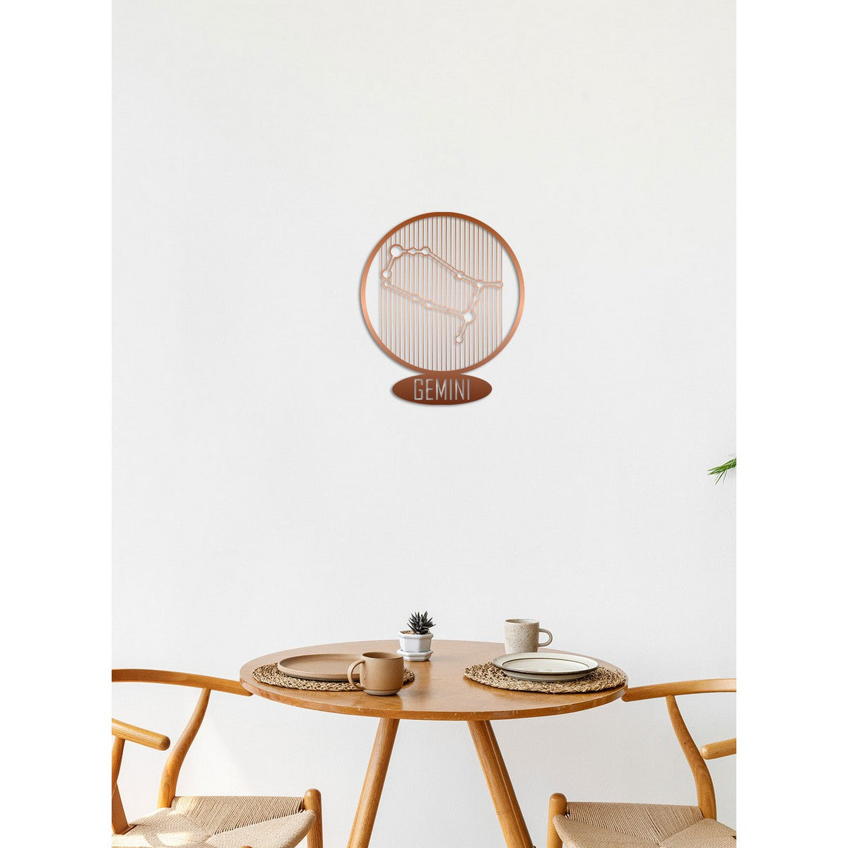 Decorazione in Metallo Oroscopo Gemelli 7, Rame, Metallo, 38x0,15x45 cm, DESIGN MANIA