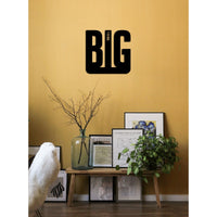 Decorazione in Metallo Think Big 1, Nero, Metallo, 51x0,15x50 cm cm, DESIGN MANIA