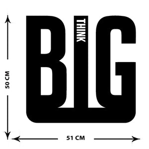 Decorazione in Metallo Think Big 1, Nero, Metallo, 51x0,15x50 cm cm, DESIGN MANIA