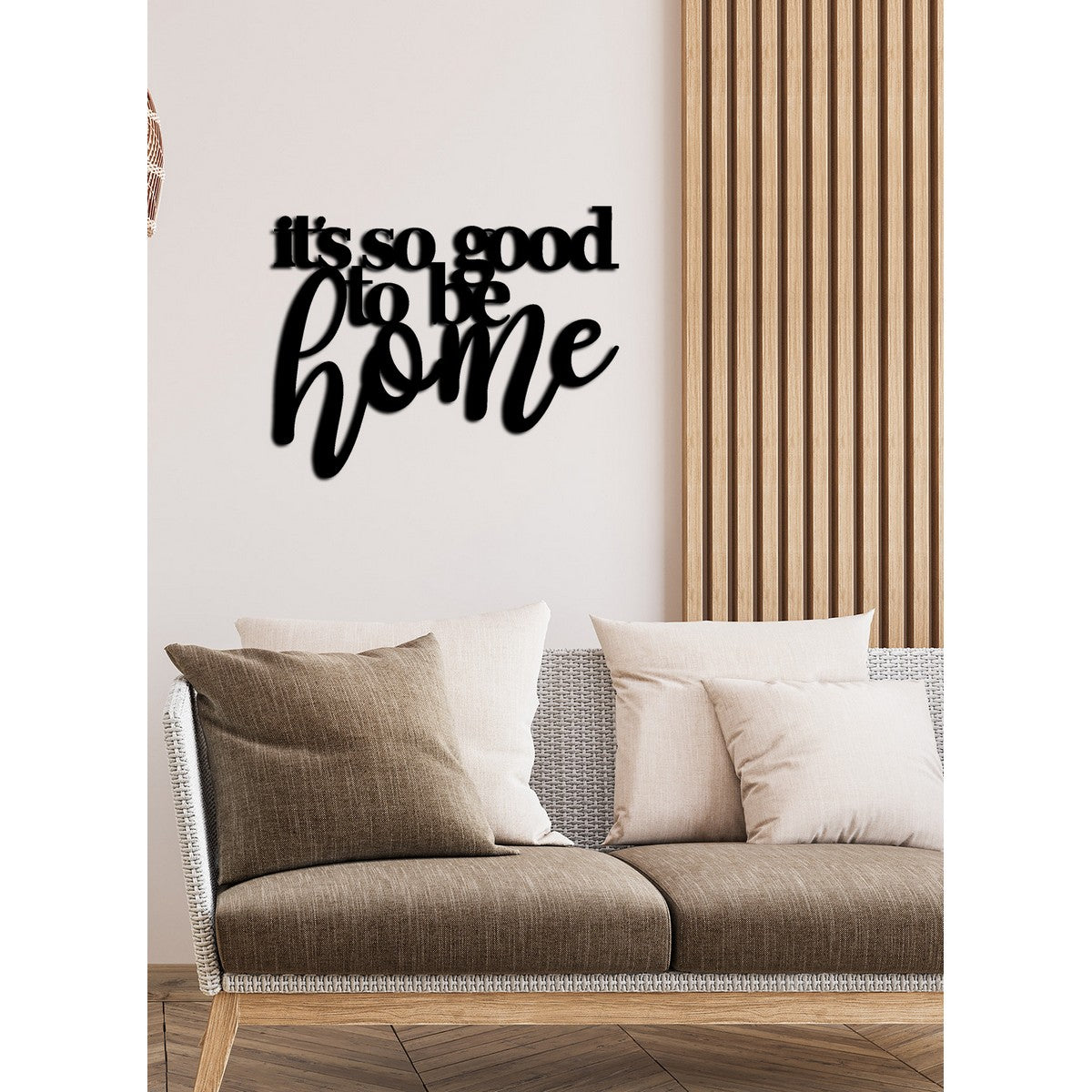 Decorazione in Metallo Home 1, Nero, Metallo, 70x0,15x53 cm cm, DESIGN MANIA
