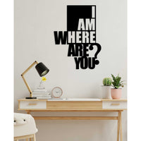 Decorazione in Metallo Where are you, Nero, Metallo, 50x0,15x68 cm cm, DESIGN MANIA