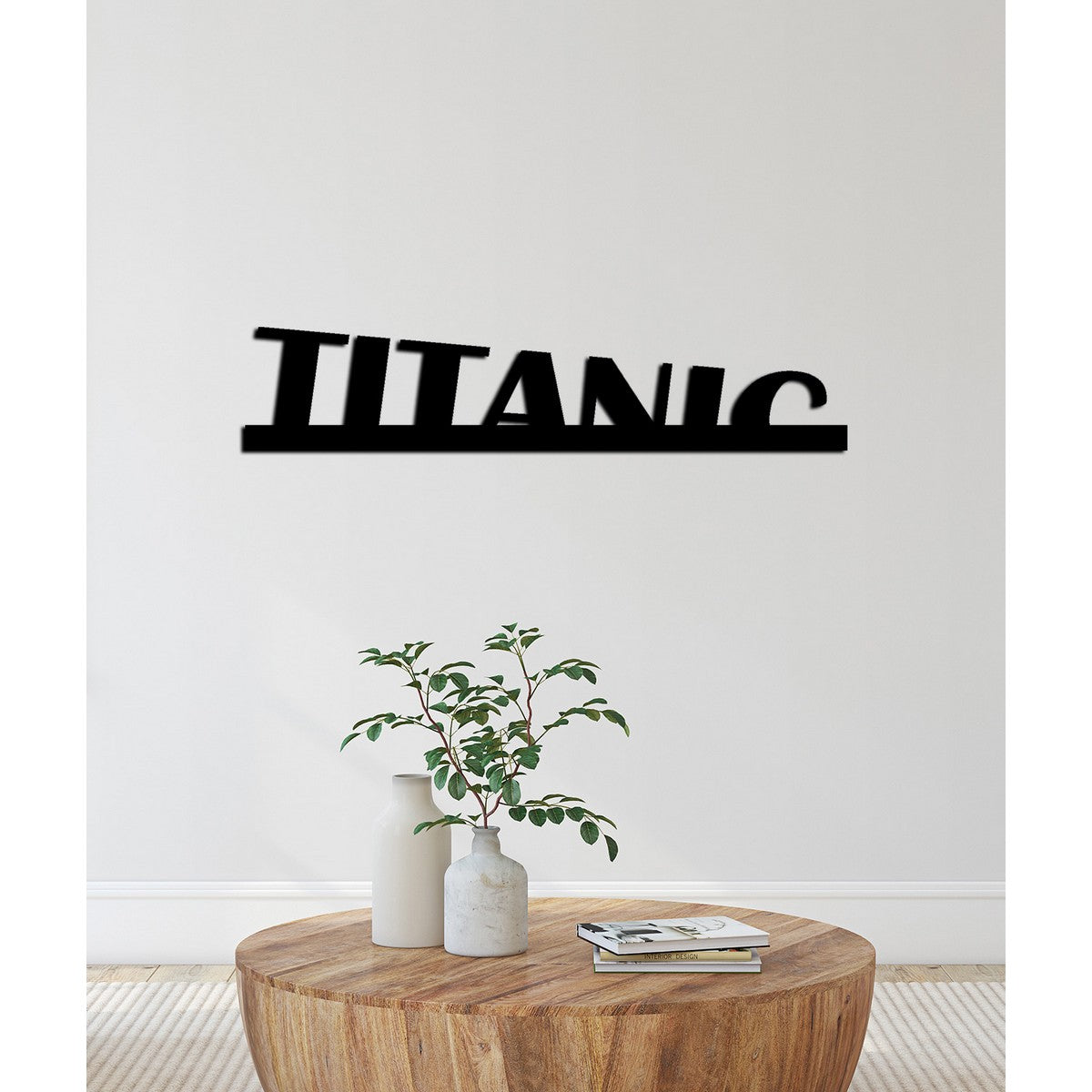 Decorazione in Metallo Titanic, Nero, Metallo, 91x0,15x23 cm cm, DESIGN MANIA