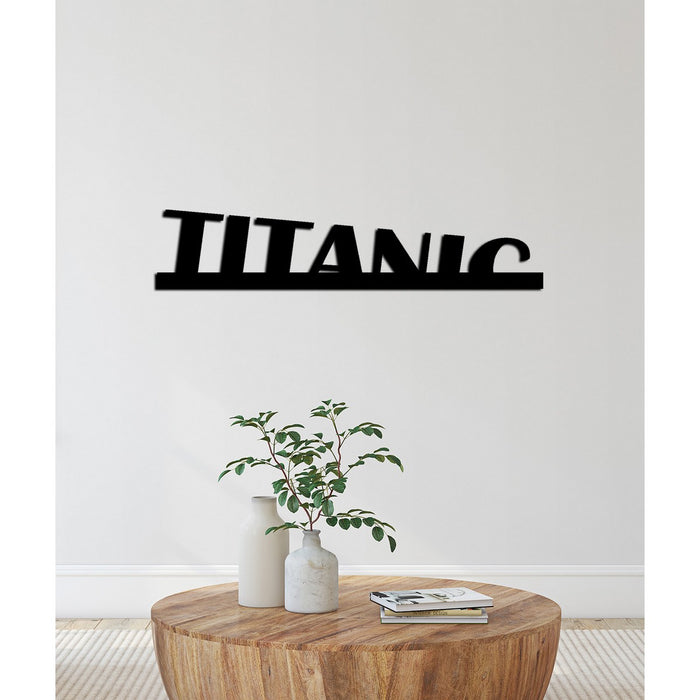 Decorazione in Metallo Titanic, Nero, Metallo, 91x0,15x23 cm cm, DESIGN MANIA