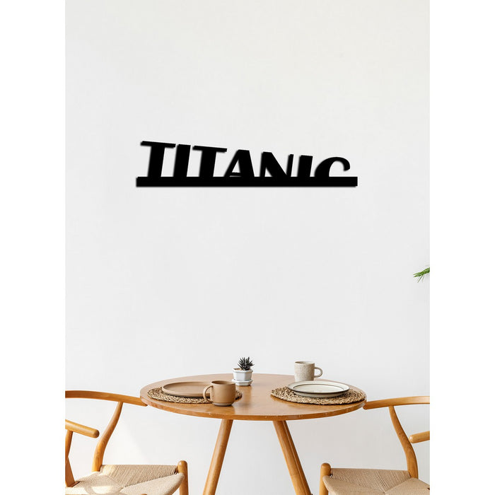 Decorazione in Metallo Titanic, Nero, Metallo, 91x0,15x23 cm cm, DESIGN MANIA