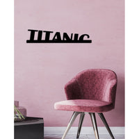 Decorazione in Metallo Titanic, Nero, Metallo, 91x0,15x23 cm cm, DESIGN MANIA