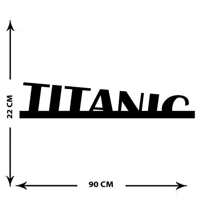 Decorazione in Metallo Titanic, Nero, Metallo, 91x0,15x23 cm cm, DESIGN MANIA