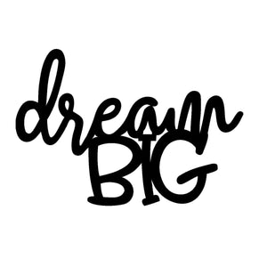 Decorazione in Metallo Dream Big, Nero, Metallo, 74x0,15x51 cm cm, DESIGN MANIA