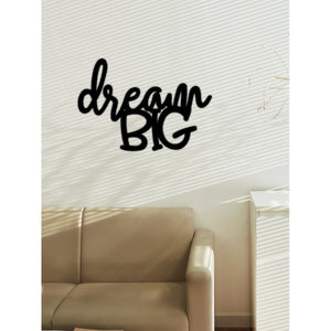Decorazione in Metallo Dream Big, Nero, Metallo, 74x0,15x51 cm cm, DESIGN MANIA