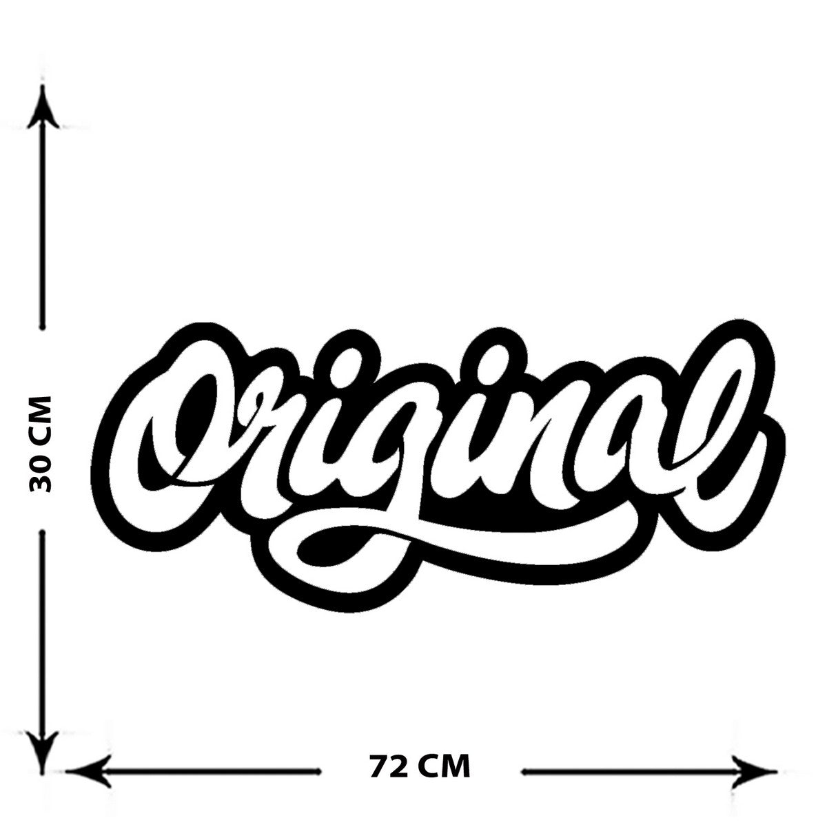 Decorazione in Metallo Original, Nero, Metallo, 72x0,15x30 cm cm, DESIGN MANIA