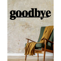 Decorazione in Metallo Goodbye, Nero, Metallo, 89x0,15x25 cm cm, DESIGN MANIA