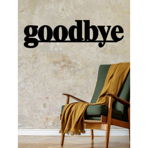 Decorazione in Metallo Goodbye, Nero, Metallo, 89x0,15x25 cm cm, DESIGN MANIA