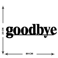 Decorazione in Metallo Goodbye, Nero, Metallo, 89x0,15x25 cm cm, DESIGN MANIA