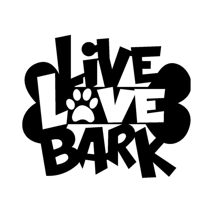 Decorazione in Metallo Live Love Bark, Nero, Metallo, 50x0,15x43 cm cm, DESIGN MANIA