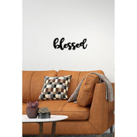 Decorazione in Metallo Blessed, Nero, Metallo, 50x0,15x22 cm cm, DESIGN MANIA