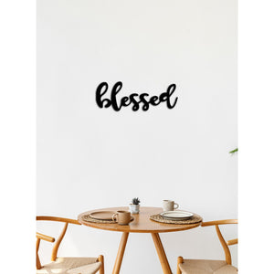 Decorazione in Metallo Blessed, Nero, Metallo, 50x0,15x22 cm cm, DESIGN MANIA