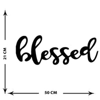 Decorazione in Metallo Blessed, Nero, Metallo, 50x0,15x22 cm cm, DESIGN MANIA