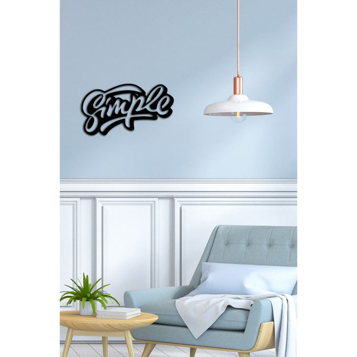 Decorazione in Metallo Simple 1, Nero, Metallo, 50x0,15x28 cm cm, DESIGN MANIA