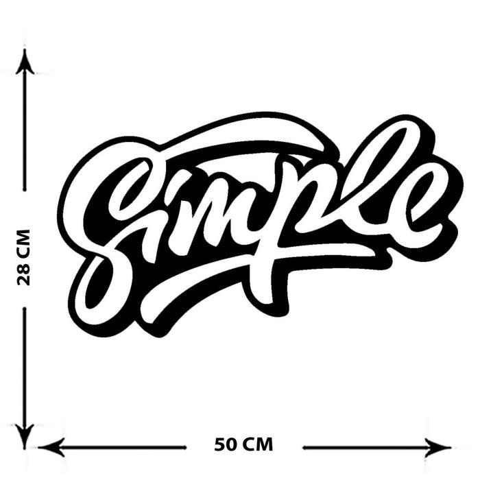 Decorazione in Metallo Simple 1, Nero, Metallo, 50x0,15x28 cm cm, DESIGN MANIA