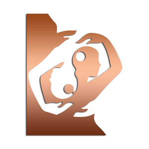 Decorazione in Metallo Ying Yang 5, Rame, Metallo, 39x0,15x50 cm, DESIGN MANIA