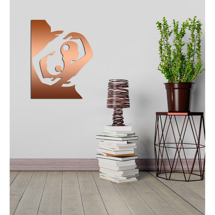 Decorazione in Metallo Ying Yang 5, Rame, Metallo, 39x0,15x50 cm, DESIGN MANIA