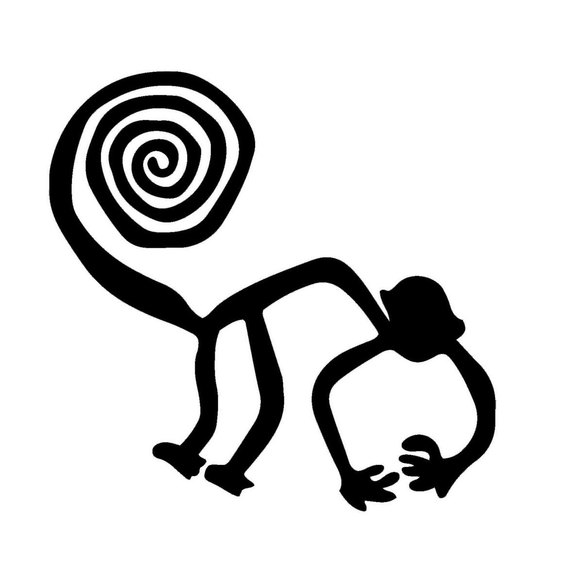 Decorazione in Metallo Scimmia 2, Nero, Metallo, 40x0,15x39 cm, DESIGN MANIA