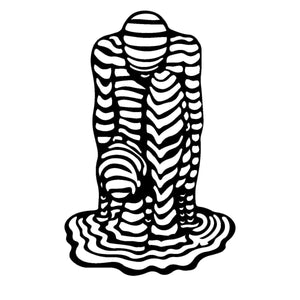 Decorazione in Metallo Uomo, Nero, Metallo, 50x0,15x78 cm, DESIGN MANIA