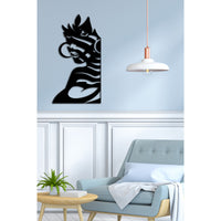 Decorazione in Metallo Donna, Nero, Metallo, 40x0,15x73 cm, DESIGN MANIA