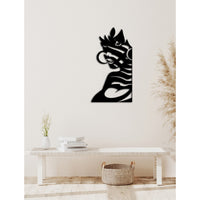 Decorazione in Metallo Donna, Nero, Metallo, 40x0,15x73 cm, DESIGN MANIA