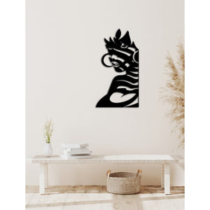 Decorazione in Metallo Donna, Nero, Metallo, 40x0,15x73 cm, DESIGN MANIA