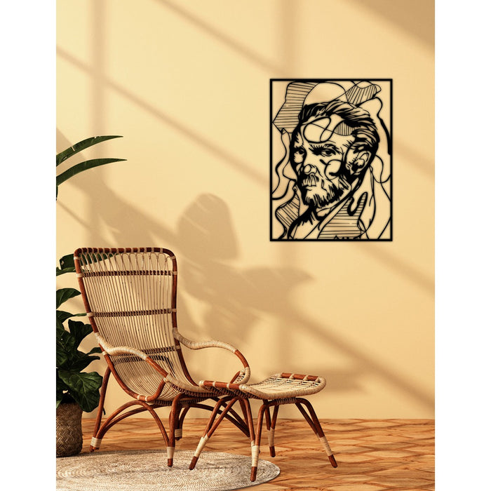 Decorazione in Metallo Van Gogh, Nero, Metallo, 55x0,15x72 cm, DESIGN MANIA