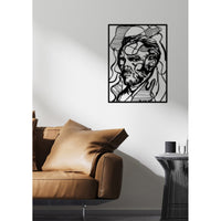 Decorazione in Metallo Van Gogh, Nero, Metallo, 55x0,15x72 cm, DESIGN MANIA