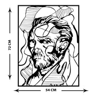 Decorazione in Metallo Van Gogh, Nero, Metallo, 55x0,15x72 cm, DESIGN MANIA