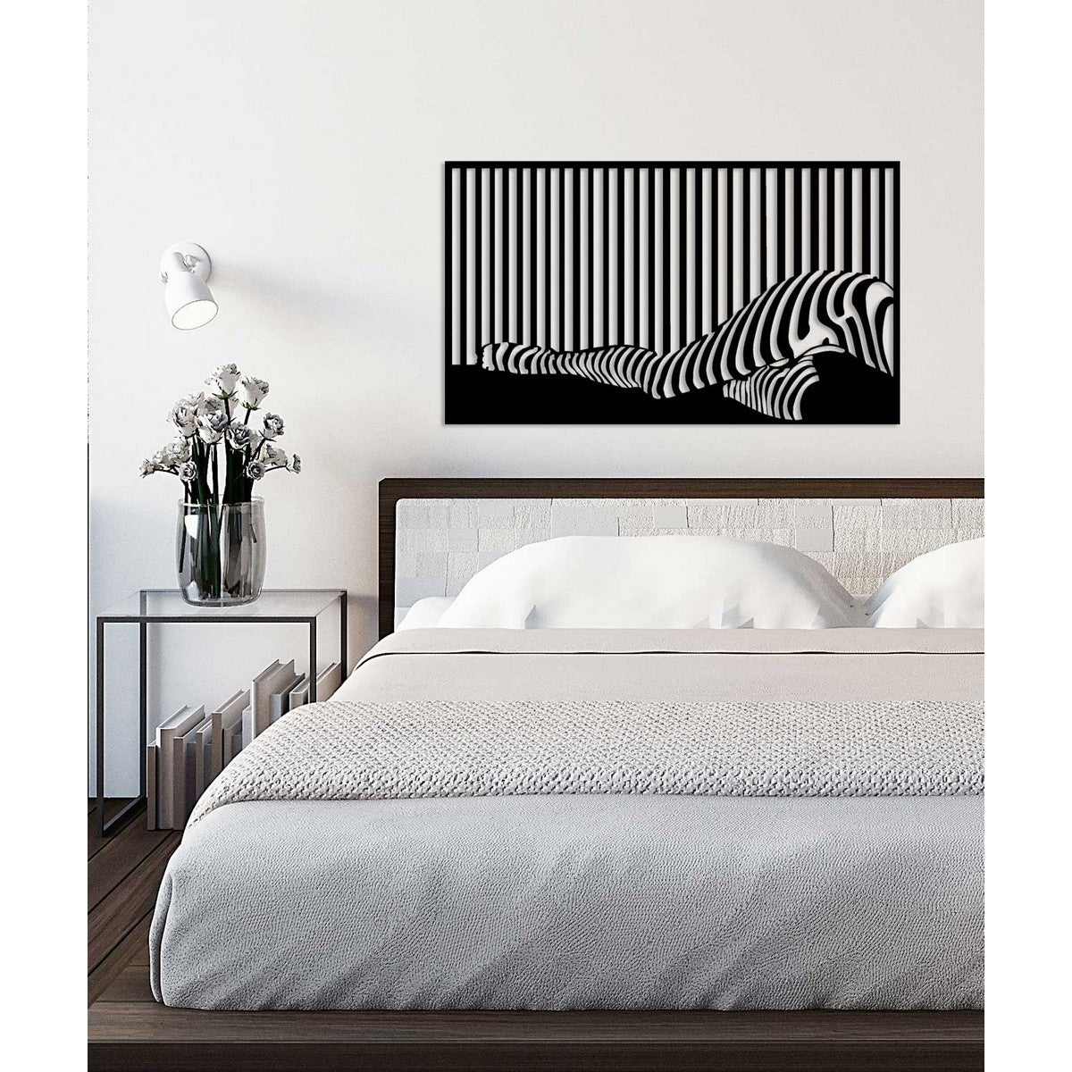 Decorazione in Metallo Gambe, Nero, Metallo, 69x0,15x40 cm, DESIGN MANIA