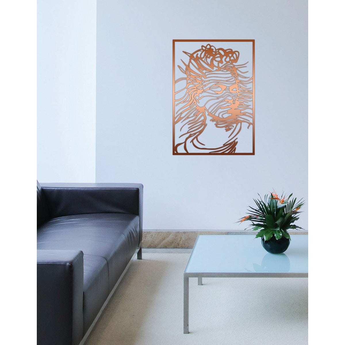 Decorazione in Metallo Frida 5, Rame, Metallo, 50x0,15x70 cm, DESIGN MANIA