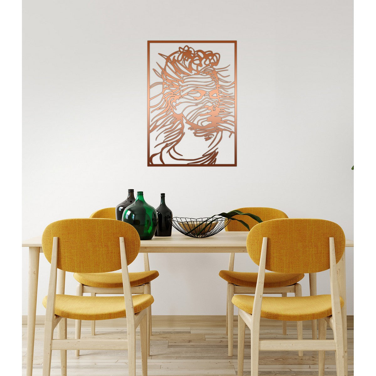 Decorazione in Metallo Frida 5, Rame, Metallo, 50x0,15x70 cm, DESIGN MANIA