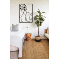 Decorazione in Metallo Donna 8, Nero, Metallo, 50x0,15x70 cm, DESIGN MANIA