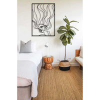 Decorazione in Metallo Viso 12, Nero, Metallo, 50x0,15x70 cm, DESIGN MANIA