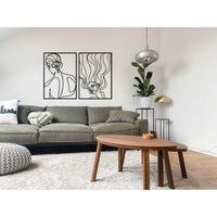 Decorazione in Metallo Donna 9, Nero, Metallo, 100x0,15x70 cm, DESIGN MANIA